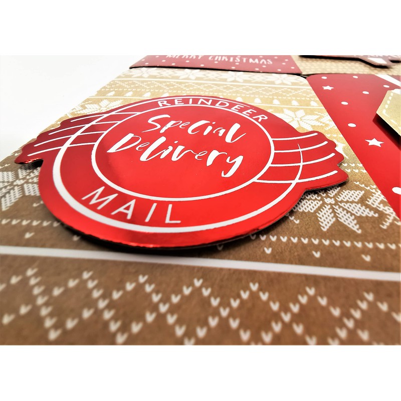 4 3D Luxury Christmas Money Wallets & Envelopes - Red