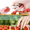 2Pcs Silver 2.8 * 1, Stainless Steel Strawberry Huller Fruit
