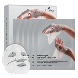 FIUMOT Deep Collagen Overnight Face Mask, Collagen Real Deep Anti Wrinkle Lifting Mask | Firming,Pore Minimizing | Overnight Hydrating Face Masks Skincare, 38g x 5-Pack
