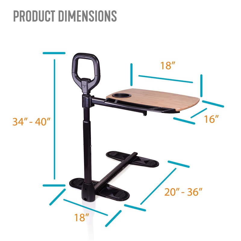 Able Life Tray Table, Adjustable Bamboo TV and Laptop Desk