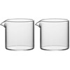 Sizikato 2pcs Transparent Glass Creamer, 4oz Mini Coffee Milk Creamer