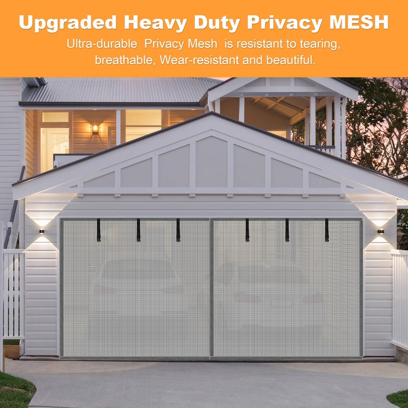 Privacy Garage Door Screen Blackout for 1 Car Garage-9x8FT Privacy