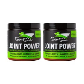 Super Snouts Joint Power 100% Green Lipped Mussels for Dogs & Cats - Dog Joint Supplement Powder Supports Joints, Tendons, Ligaments (2.64 oz, Pack of 2)