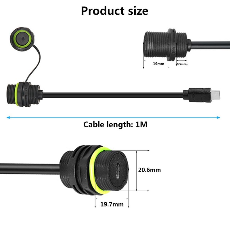 PENGLIN 1 Piece M20 IP68 Waterproof USB 3.1 Type C