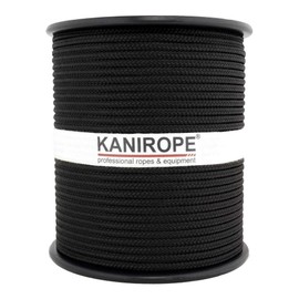 Kanirope® Polypropylene Rope Multibraid 4 mm 100 m Black (1811) 16x Braided