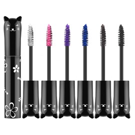 Ownest 6 Colors Mascara Set,Colorful Mascara Waterproof Long Lasting Thick Mascara Rainbow Color Fiber Charming Masacara