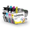 LC422XL LC-422 XL Printer Cartridges Compatible with Brother LC-422VAL LC422