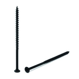 #8 x 4" Wood Screw 50PCS Black Phosphate Coated Stainless Flat Truss Head Fast Self Tapping Drywall Screws by SG TZH