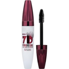 Máscara de Pestañas 7D Colossal, Alargadora y Voluminizadora, Impermeable, Rizado Natural para Pestañas Llenas, Larga Duración y Resistente a Manchas, Sin Grumos, Libre de Crueldad Animal, Negro, 10g (1)
