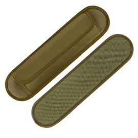 FIEIL - Paquete de 2 almohadillas para orejas extra gruesas para correa de hombro de repuesto universal, para bolsas de hombro, almohadillas para orejas desmontables para correa de hombro que ayudan a aliviar el dolor de hombro (malla sándwich-caqui)