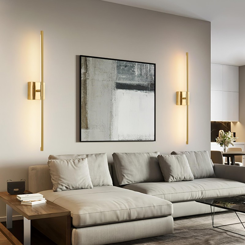 Morauroral 30″ Gold Battery Operated Wall Sconces Set of 2,