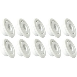 Happy Tree (10 Pack) 1/2" IPS Fire Sprinkler Head Escutcheon Plate 3/4" Adjustment Range Recessed Two Piece Rosette Cover Trim Ring White Fire Sprinkler Covers for Ceiling
