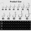 FishTrip Octopus Baitholder Fishing Hooks, 50/100pcs Sharp Barbed High Carbon
