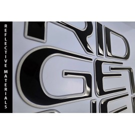AUTOCARIMAGE Tailgate raised reflective letters fits HONDA RIDGELINE 2024 2025 SILVER outline