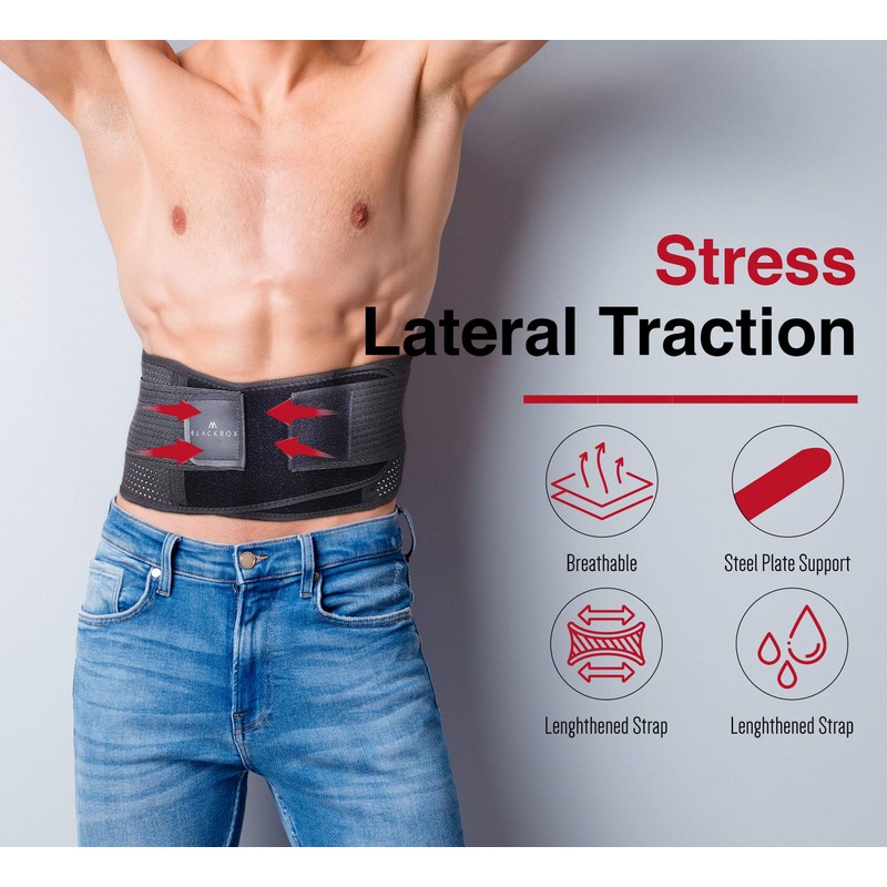BLACKROX Lumbarox Lumbarox Back Support Belt Lumbar Back Strap for