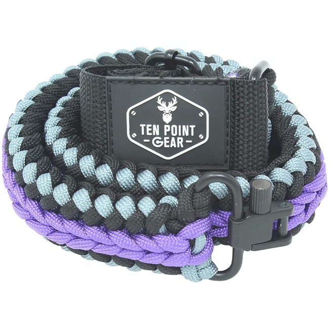 Ten Point Gear Extra Wide Gun Sling Paracord 550 Adjustable w/Swivels (Multiple Color Options)