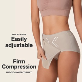 Leonisa Postpartum Tummy Control Belly Band Underwear Postpartum Panties Beige