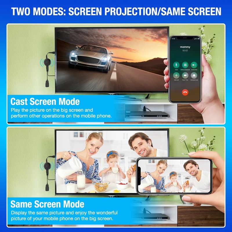 5GHz Chrome Cast Device Connector, Wireless Chromecast Device for TV,