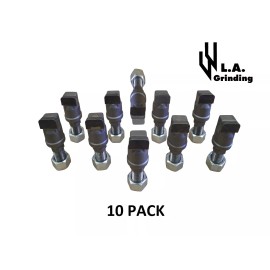 Bandit NEW RIVER REVOLUTION STUMP GRINDER TEETH OEM# 900-9912-24  *10 PACK* *WITH NUT*