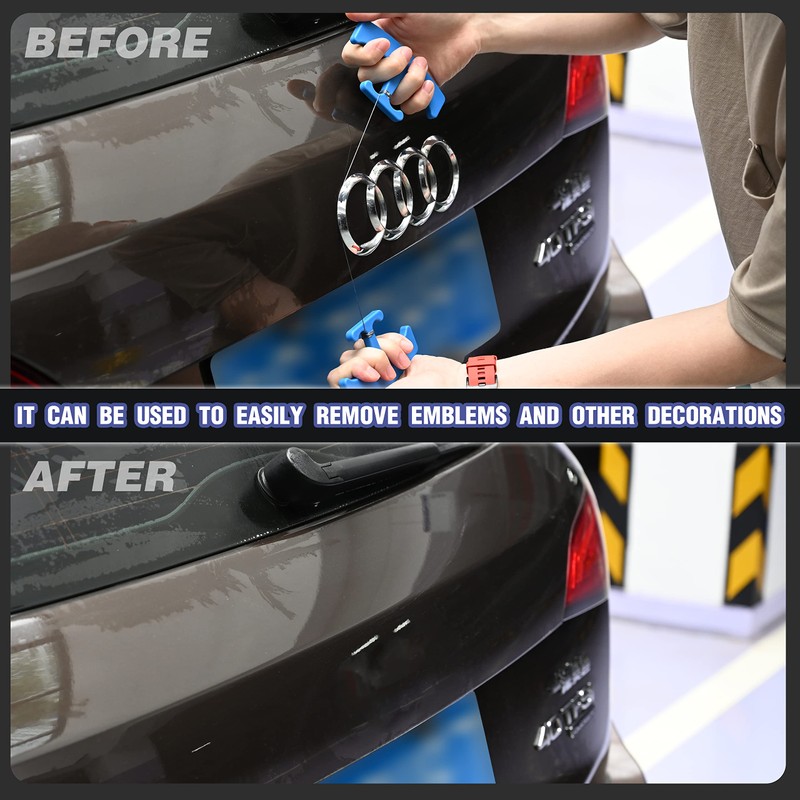 NEWISHTOOL PlateLine Remover Car Emblem Removal Tool with 5PCS 60CM