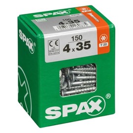 ABC SPaX T-Star Plus-The All-Purpose Screw 4.0 x 35 MM VE = Pack of 200 / Countersunk Head Galvanised Yellow Chromated