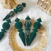 Dark Green Christmas Ornaments Set,6 Pack Plastic Shatterproof Christmas Ball