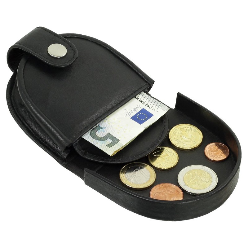 Branco Leather Men's Soft Cowhide Coin Purse, black, Modern