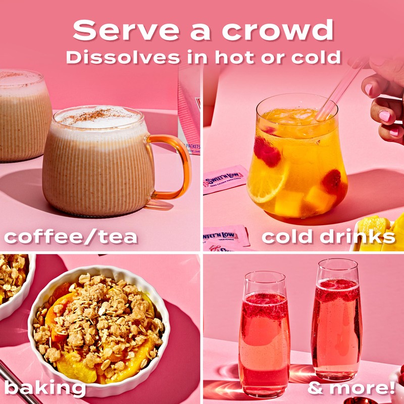 Sweet'N Low Zero-Calorie Sweetener, Contains Saccharin, Sugar Substitute, Keto, Vegan,