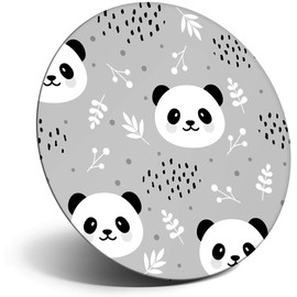 Destination Vinyl ltd Magnet for Refrigerator, Fridge BW - Cute Baby Panda Bear for Office, Cabinet and Whiteboard, Magnetic Stickers, 35593