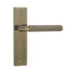 Decoranddecor Hera Antique Brass Knurled Backplate Door Handles Set –