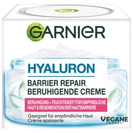 Garnier Hyaluronic Barrier Repair: Soothing Face Cream for Sensitive Skin, 48h Moisture & Regeneration of the Skin Barrier with Shea Butter, Hyaluronic Acid & Aloe Vera, Day & Night Cream, 50 ml