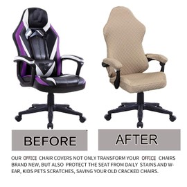Deisy Dee NO Chair, ONLY Gaming Chair Covers,Gaming Slipcovers Stretchy Polyester Covers for Reclining Racing Gaming Chair