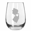 New Jersey Heart States Etched 15.25oz Stemless Wine Glass