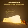 Lying Flat Duck Night Light Cute LED Duck Lamp Silicone