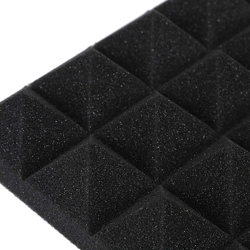 Aswalling Charcoal Acoustic Foam Tiles Soundproofing Foam Panels Studio Sound
