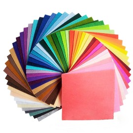 44 Pieces, Choose Your Size, Cut Felt, Hard Fabric, Acrylic Fiber, 0.04 inch (1 mm), Thickness 0.04 inch (1 mm), Non-woven Fabric, Craft Felt Mat for DIY, 44 Color Set (3.9 x 3.9 inches (10 x 10 cm)