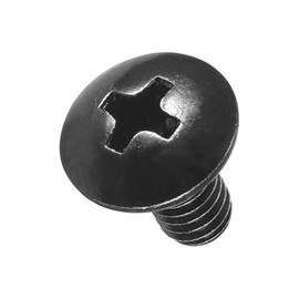 METALLIXITY Machine Screws Phillips Head(#6-32x1/4) 100Pcs, Steel Round Head Phillips Drive Furniture Bolts - for Woodworking & Furniture Assembly, Black