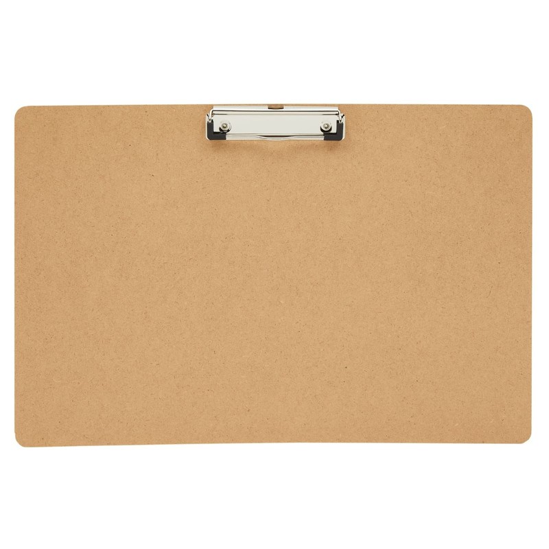 Juvale Clipboard - 11.5 x 17.4 in, Brown MDF, 4-Pack