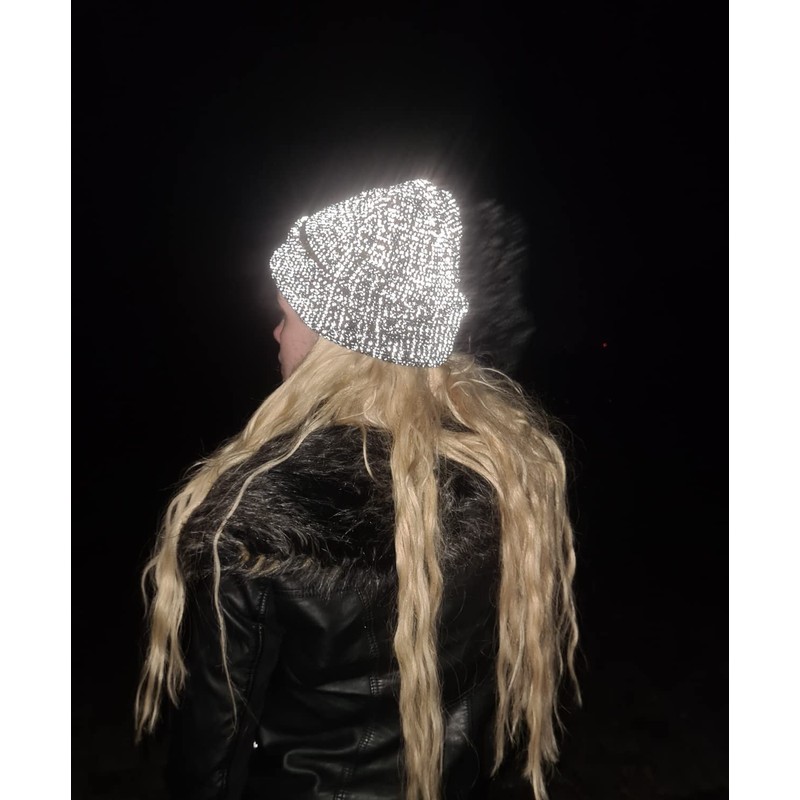 siviwonder Bearded Collie Reflective Hat Embroidery Dog Winter Knitted Hat