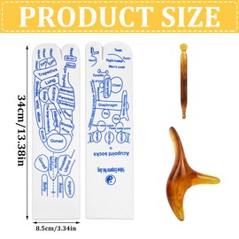 Reflexzonen Socken für Männer, Fußreflexzonen Socken mit Massage Tools, Akupressur Socken für Fußmassage, Reflexology Chart Socken, Entspannung für Füße