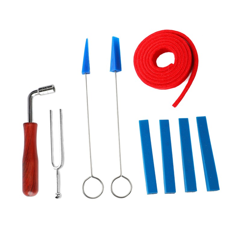 Piano Tuning Tool Set Tuning Wrench Fork Rubber Mute Wool