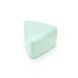GEL-COOL 0101-0338 Triangle Triangle Rice Ball Case, Includes Ice Pack, 1 Piece, Mint Green, 4.1 x 3.7 x 2.6 inches (10.3 x 9.5 x 6.6 cm), Mini Lunch Box, One-Touch Open/Close, Green