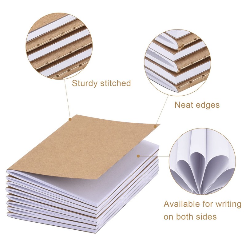 JIASI&JIESY Pack of 8 Mini Notebooks, B7 Small Notebook Mini
