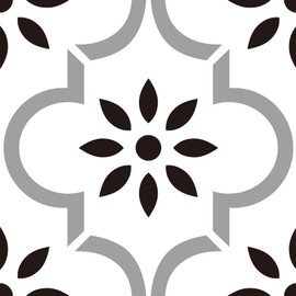 Gray & White Collection Peel and Stick Tile Stickers, 6x6 Inch 12 PCS Set Backsplash Tile Decals Bathroom & Kitchen Vinyl Wall Decals Easy to Apply Just Peel & Stick Home Décor