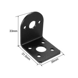 sourcing map L-Shape Mounting Bracket Gear Reduction Motor Holder for 25mm Gear Motor