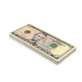 Scratch Cash Dollar 100 x $5 Dollars (Real Size), Money to Play Props Money