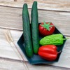 WDONAY 2PCS Artificial Cucumber Soft PU Fake Vegetable Simulation Realistic
