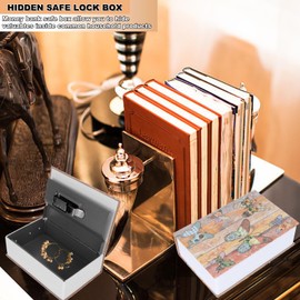Dictionary Diversion Money Box,Book Safe with Combination Lock,Cash Box Diversion Book Safe Storage Box Dictionary Secret Safe Can Portable Cash Jewelry Storage Box Case for Traveling