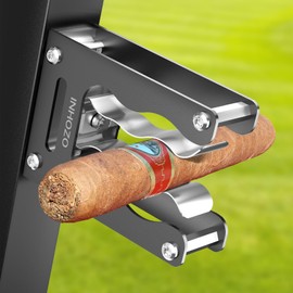 INHOZO Magnetic Cigar Holder – Strong Magnetic Cigar Clip for Golf Carts,Beach Chairs,Sturdy Aluminum Alloy and No Scratch Design,Secure Hold Without Falling,Cigar Accessories & Gift for Men – Gray