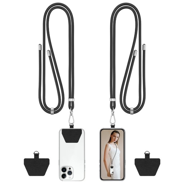 COCASES Crossbody Phone Lanyard Strap with Patch, Adjustable Nylon Neck